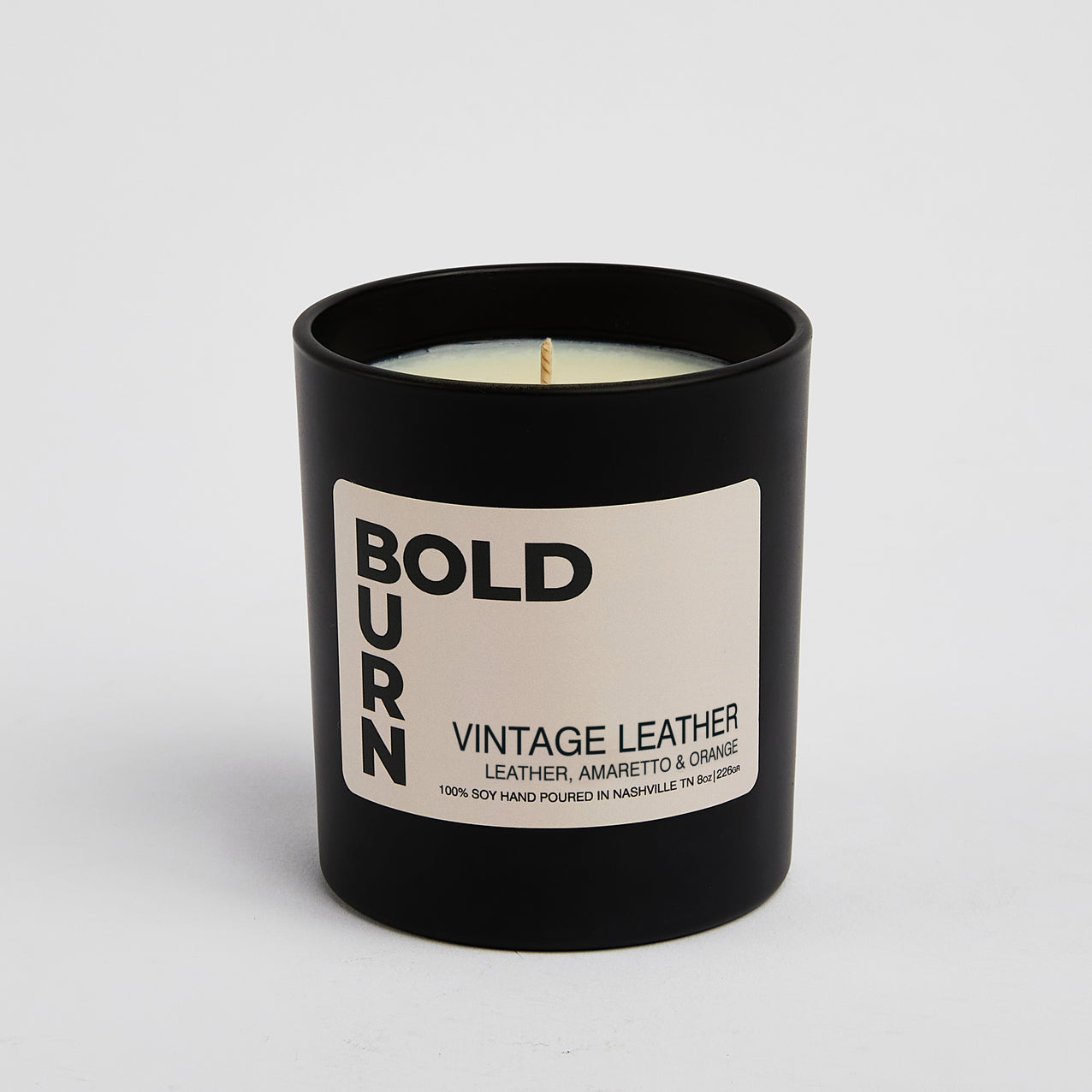 Vintage Leather Soy Candle